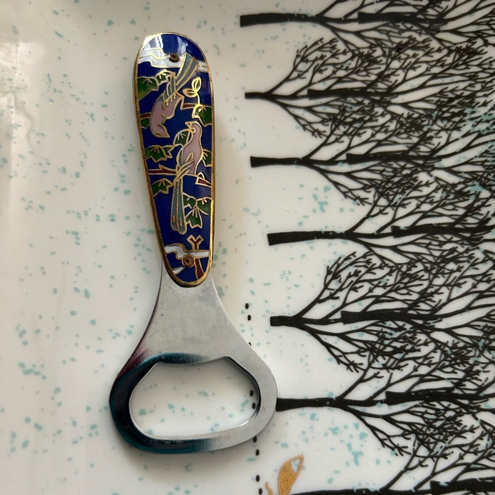 Vintage Cloisonné Bottle Opener